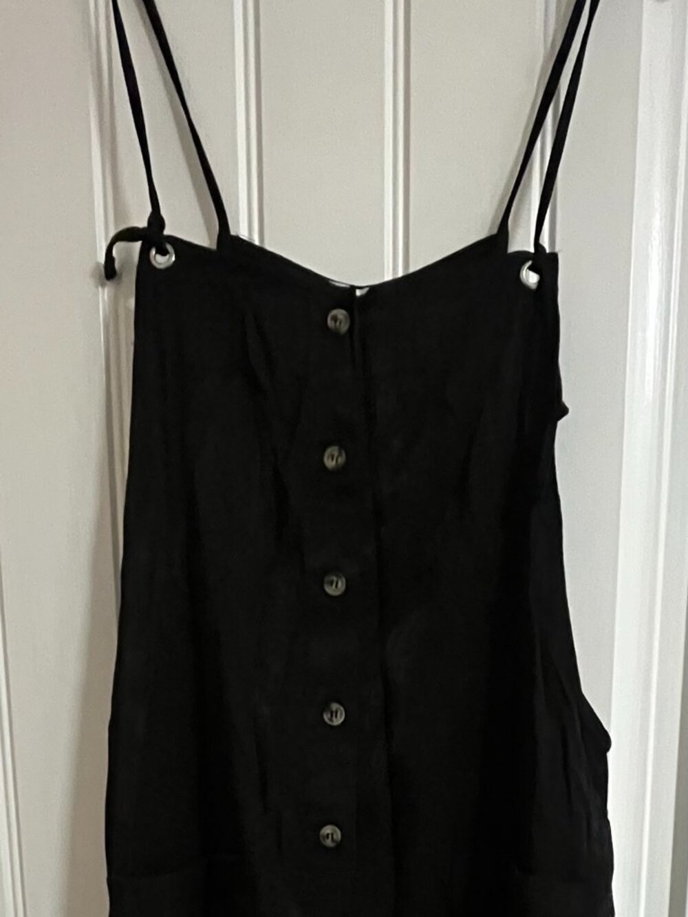 Black Romper with Buttons